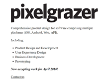 Tablet Screenshot of pixelgrazer.com